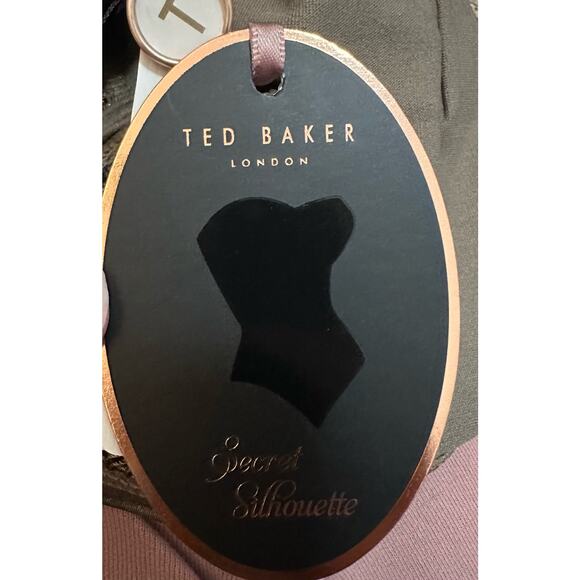 Ted Baker London Plunge One Piece Swimsuit in Khaki Size '1' US 0-2 New - Picture 4 of 4